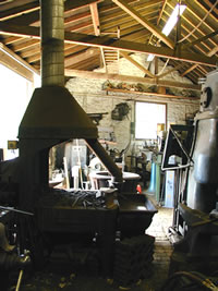 Working Blacksmiths Forge at Castle Forge Sherborne Dorset